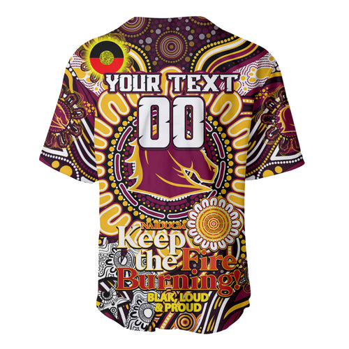 Custom NAIDOC Week 2024 Broncos Baseball Jersey Mascot Rugby