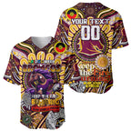 Custom NAIDOC Week 2024 Broncos Baseball Jersey Mascot Rugby