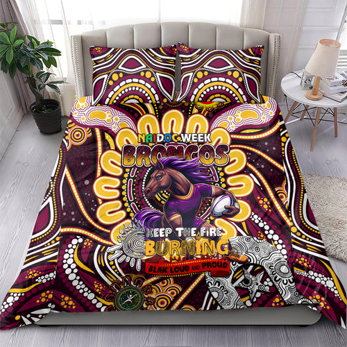 NAIDOC Week 2024 Broncos Bedding Set Mascot Rugby