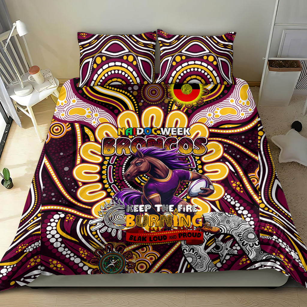 NAIDOC Week 2024 Broncos Bedding Set Mascot Rugby