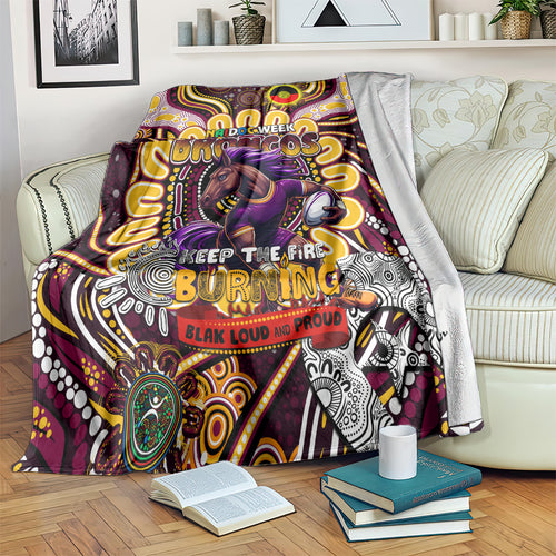 NAIDOC Week 2024 Broncos Blanket Mascot Rugby