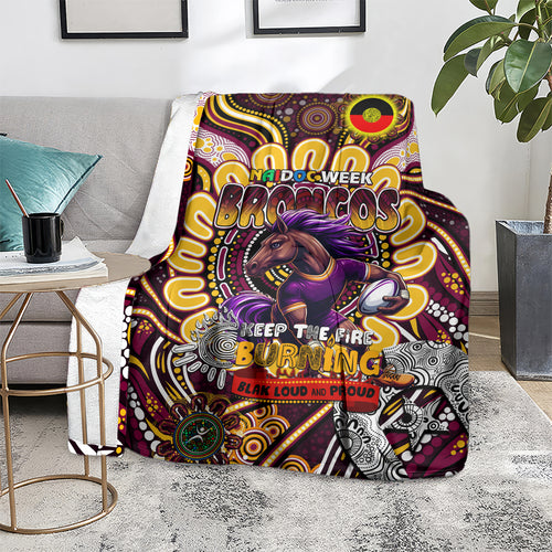 NAIDOC Week 2024 Broncos Blanket Mascot Rugby