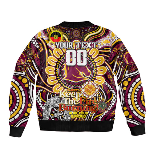 Custom NAIDOC Week 2024 Broncos Bomber Jacket Mascot Rugby