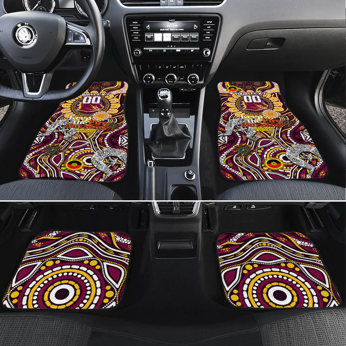 NAIDOC Week 2024 Broncos Car Mats Mascot Rugby