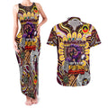 Custom NAIDOC Week 2024 Broncos Couples Matching Tank Maxi Dress and Hawaiian Shirt Mascot Rugby