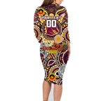 Custom NAIDOC Week 2024 Broncos Family Matching Long Sleeve Bodycon Dress and Hawaiian Shirt Mascot Rugby