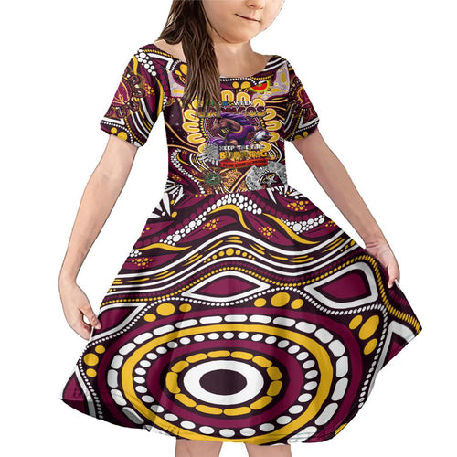 Custom NAIDOC Week 2024 Broncos Family Matching Mermaid Dress and Hawaiian Shirt Mascot Rugby