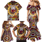 Custom NAIDOC Week 2024 Broncos Family Matching Mermaid Dress and Hawaiian Shirt Mascot Rugby