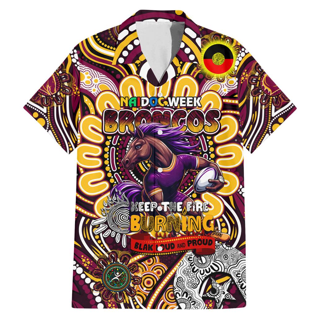 Custom NAIDOC Week 2024 Broncos Family Matching Mermaid Dress and Hawaiian Shirt Mascot Rugby