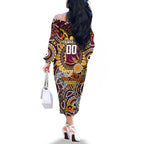 Custom NAIDOC Week 2024 Broncos Family Matching Off The Shoulder Long Sleeve Dress and Hawaiian Shirt Mascot Rugby