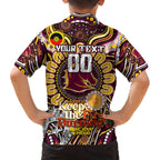Custom NAIDOC Week 2024 Broncos Family Matching Off Shoulder Maxi Dress and Hawaiian Shirt Mascot Rugby