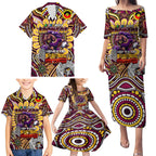 Custom NAIDOC Week 2024 Broncos Family Matching Puletasi and Hawaiian Shirt Mascot Rugby