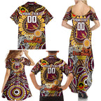 Custom NAIDOC Week 2024 Broncos Family Matching Summer Maxi Dress and Hawaiian Shirt Mascot Rugby