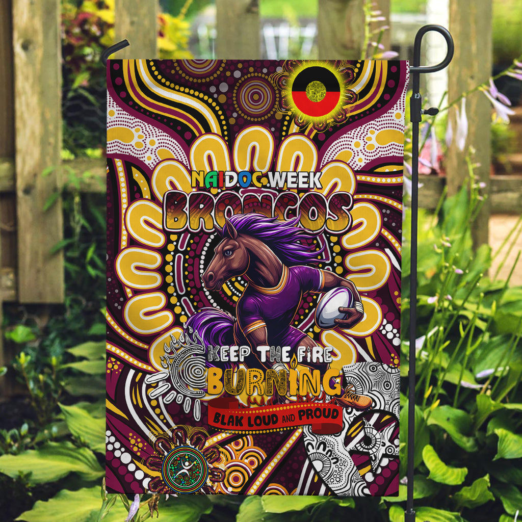 NAIDOC Week 2024 Broncos Garden Flag Mascot Rugby