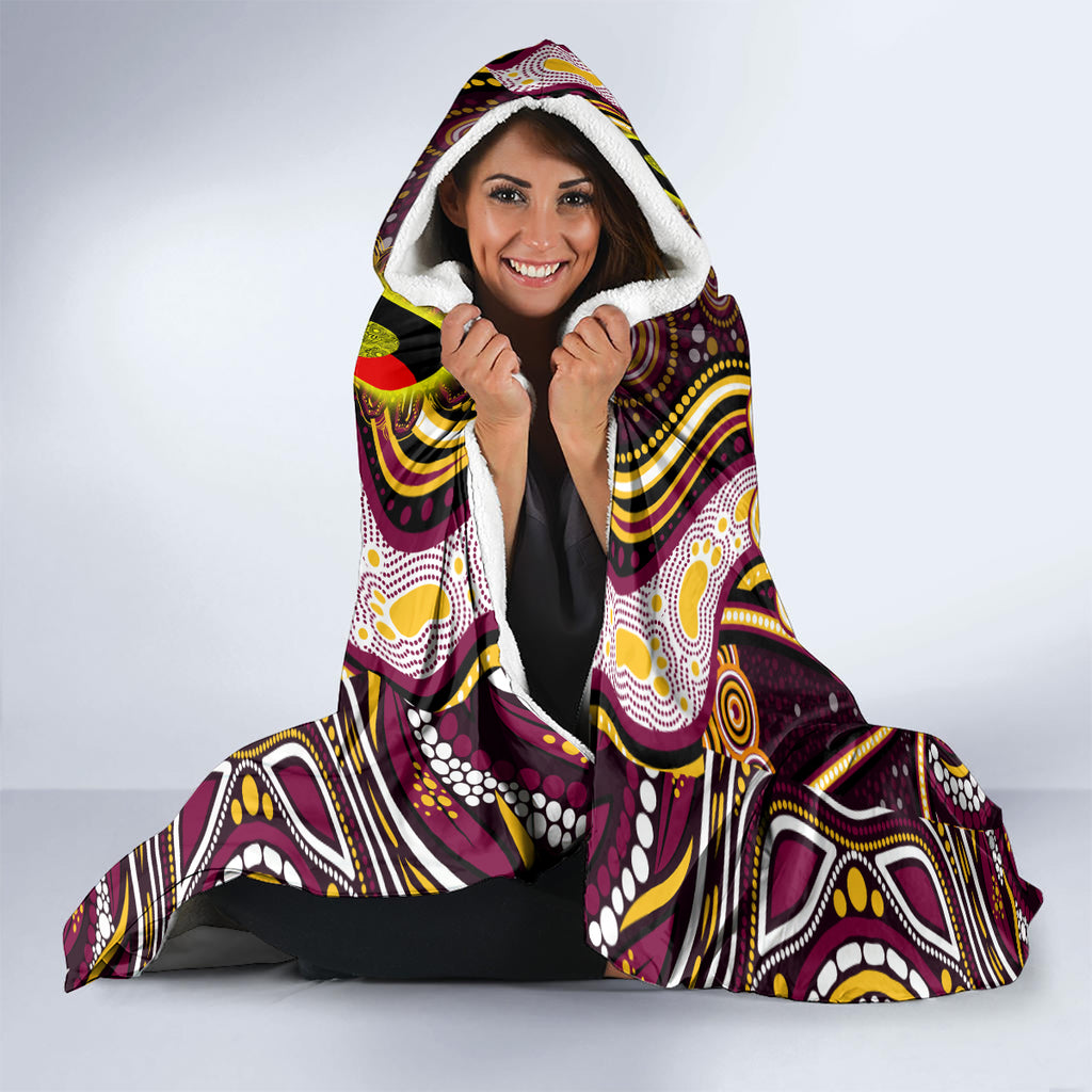 NAIDOC Week 2024 Broncos Hooded Blanket Mascot Rugby