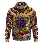 Custom NAIDOC Week 2024 Broncos Hoodie Mascot Rugby