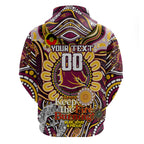 Custom NAIDOC Week 2024 Broncos Hoodie Mascot Rugby