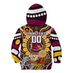 Custom NAIDOC Week 2024 Broncos Kid Hoodie Mascot Rugby