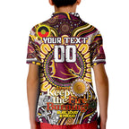 Custom NAIDOC Week 2024 Broncos Kid Polo Shirt Mascot Rugby