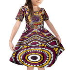 Custom NAIDOC Week 2024 Broncos Kid Short Sleeve Dress Mascot Rugby