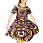 Custom NAIDOC Week 2024 Broncos Kid Short Sleeve Dress Mascot Rugby