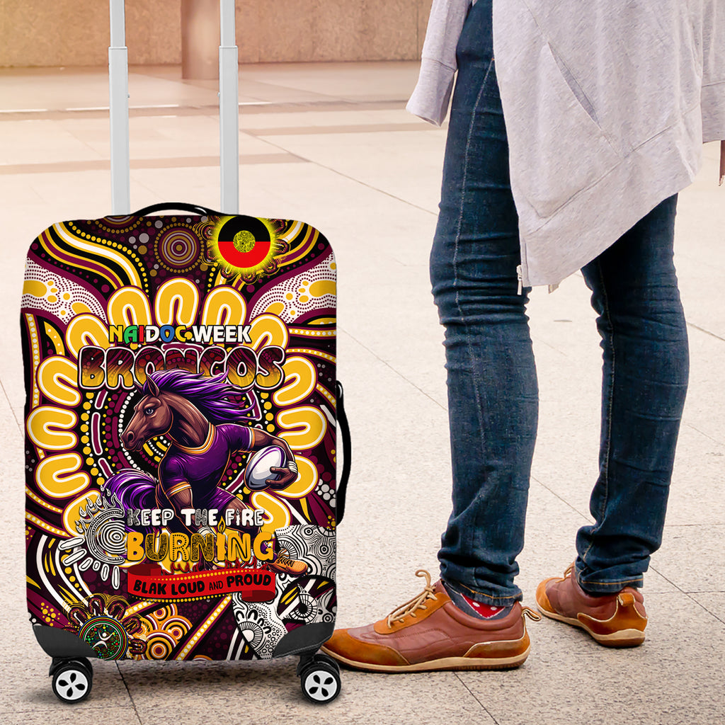 NAIDOC Week 2024 Broncos Luggage Cover Mascot Rugby