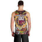 Custom NAIDOC Week 2024 Broncos Men Tank Top Mascot Rugby