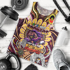Custom NAIDOC Week 2024 Broncos Men Tank Top Mascot Rugby