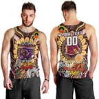 Custom NAIDOC Week 2024 Broncos Men Tank Top Mascot Rugby