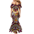 Custom NAIDOC Week 2024 Broncos Mermaid Dress Mascot Rugby