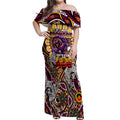 Custom NAIDOC Week 2024 Broncos Off Shoulder Maxi Dress Mascot Rugby