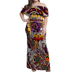 Custom NAIDOC Week 2024 Broncos Off Shoulder Maxi Dress Mascot Rugby