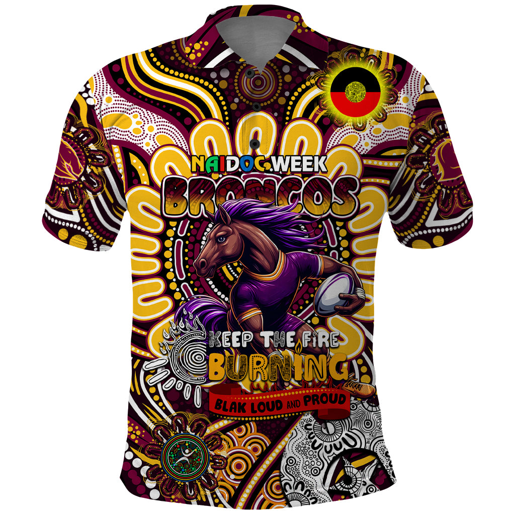 Custom NAIDOC Week 2024 Broncos Polo Shirt Mascot Rugby