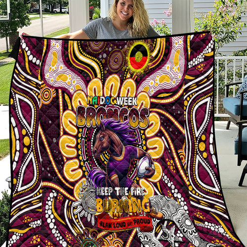 NAIDOC Week 2024 Broncos Quilt Mascot Rugby