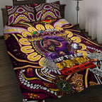 NAIDOC Week 2024 Broncos Quilt Bed Set Mascot Rugby