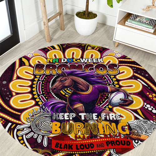 NAIDOC Week 2024 Broncos Round Carpet Mascot Rugby