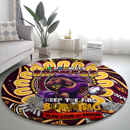NAIDOC Week 2024 Broncos Round Carpet Mascot Rugby