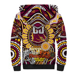 Custom NAIDOC Week 2024 Broncos Sherpa Hoodie Mascot Rugby