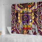 NAIDOC Week 2024 Broncos Shower Curtain Mascot Rugby