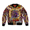 Custom NAIDOC Week 2024 Broncos Sleeve Zip Bomber Jacket Mascot Rugby