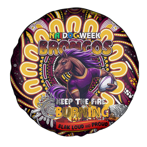 NAIDOC Week 2024 Broncos Spare Tire Cover Mascot Rugby