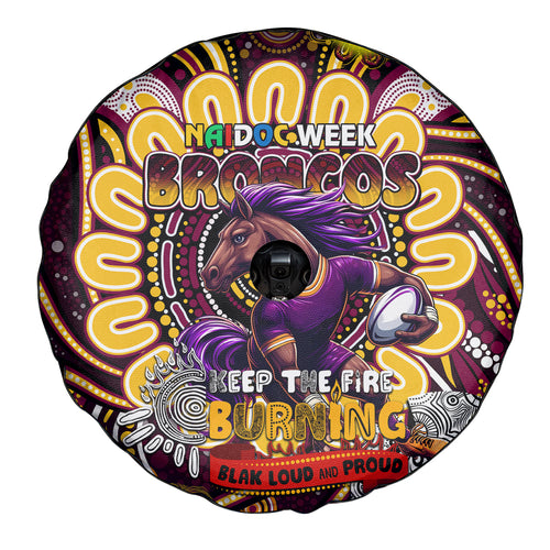NAIDOC Week 2024 Broncos Spare Tire Cover Mascot Rugby