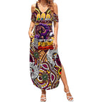 Custom NAIDOC Week 2024 Broncos Summer Maxi Dress Mascot Rugby
