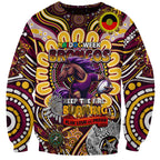 Custom NAIDOC Week 2024 Broncos Sweatshirt Mascot Rugby