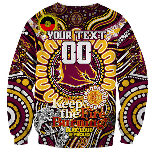 Custom NAIDOC Week 2024 Broncos Sweatshirt Mascot Rugby