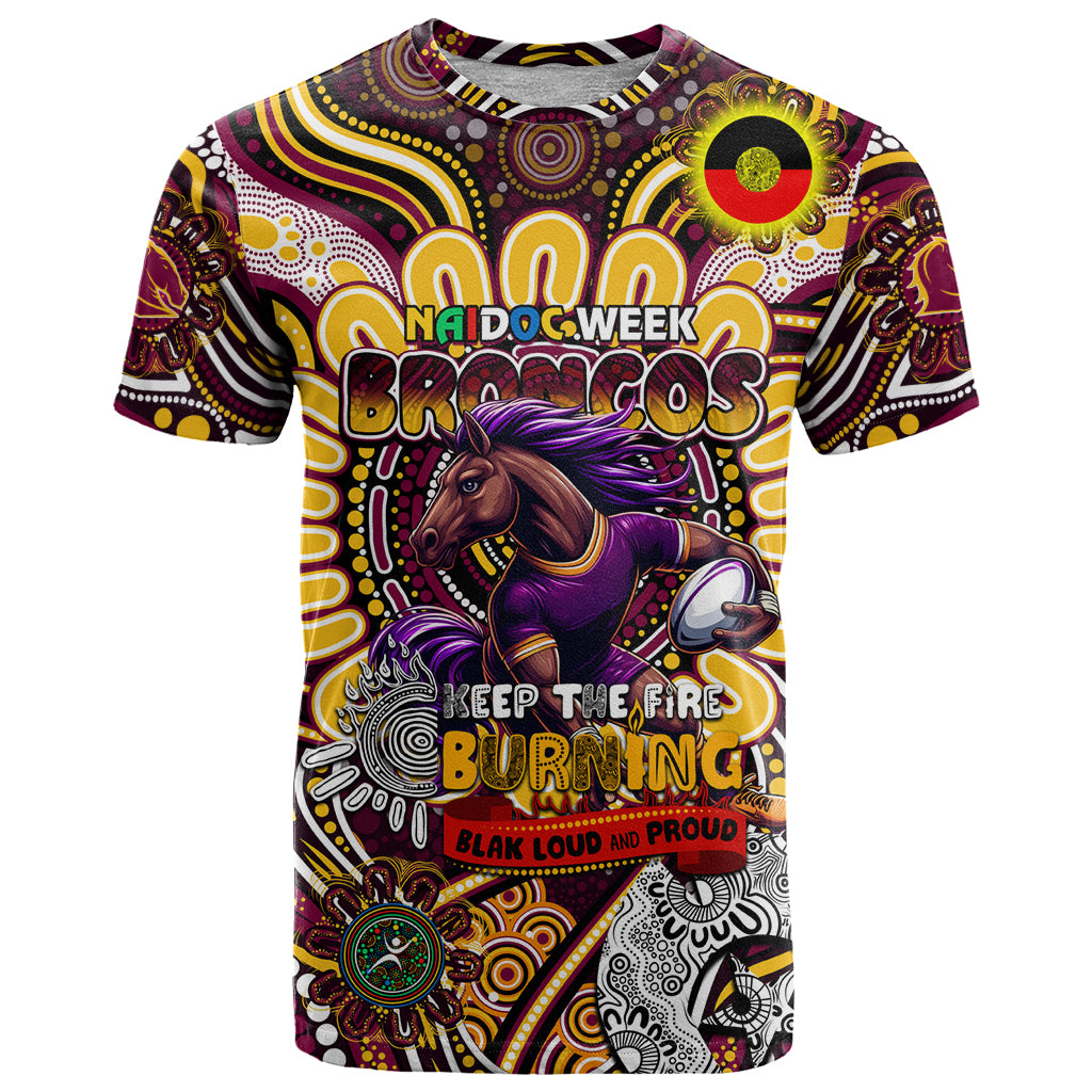 Custom NAIDOC Week 2024 Broncos T Shirt Mascot Rugby