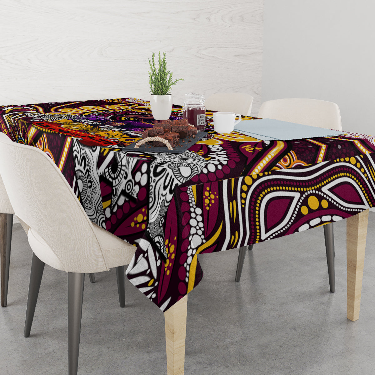 NAIDOC Week 2024 Broncos Tablecloth Mascot Rugby
