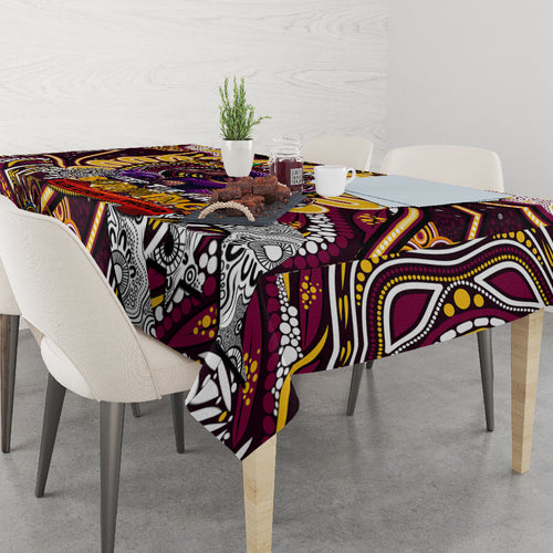 NAIDOC Week 2024 Broncos Tablecloth Mascot Rugby