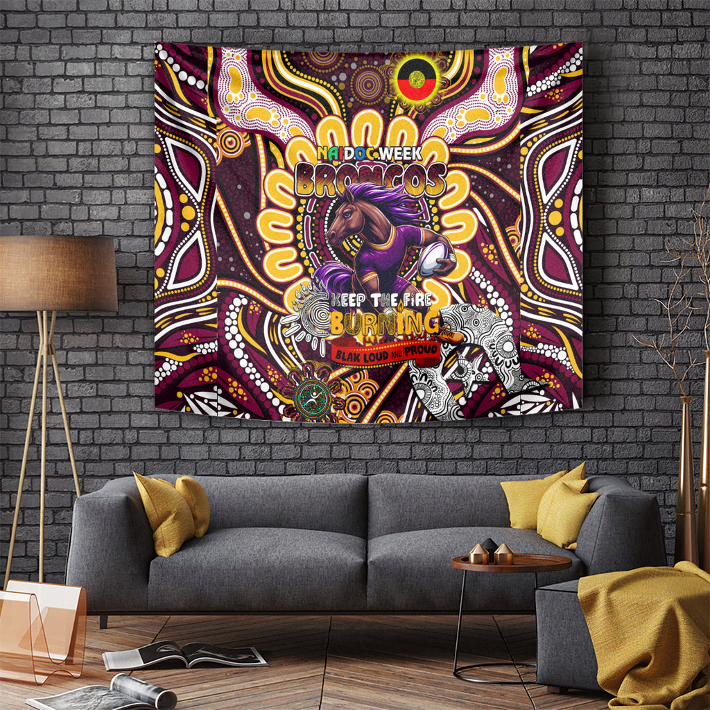 NAIDOC Week 2024 Broncos Tapestry Mascot Rugby