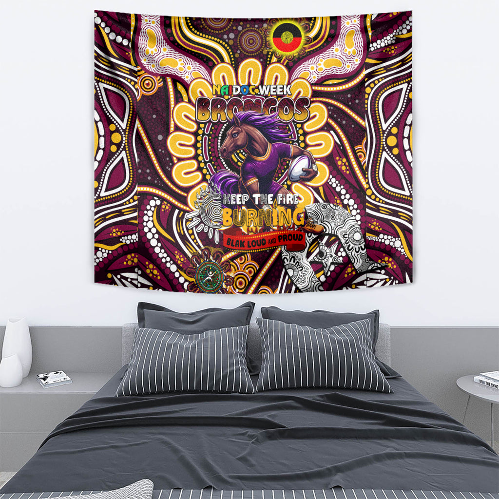 NAIDOC Week 2024 Broncos Tapestry Mascot Rugby